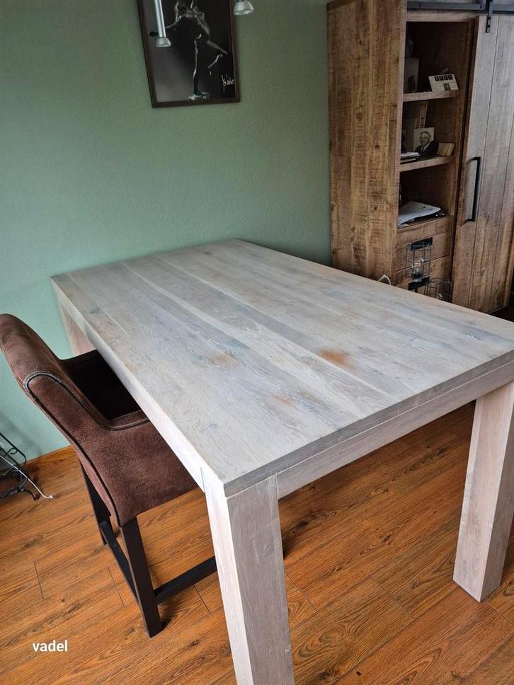 Verhoogde eettafel+ 2 bar stoelen, Huis en Inrichting, Tafels | Eettafels, Gebruikt, 50 tot 100 cm, 150 tot 200 cm, Rechthoekig