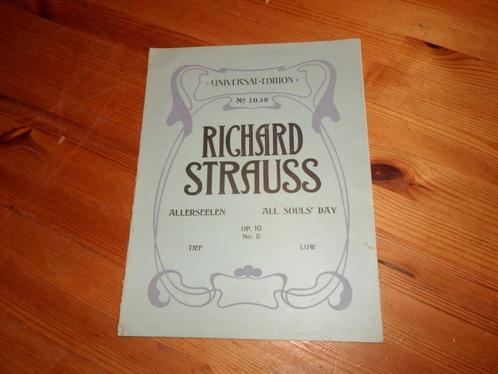 Richard strauss, Muziek en Instrumenten, Bladmuziek, Gebruikt, Klassiek, Piano, Zang, Verzenden