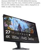 Alienware 27” Monitor, IPS, DisplayPort, 60 Hz of minder, Ophalen