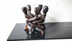 T.e.a.b Afrikaans Houten Beeld - Groep Mensen, Antiek en Kunst, Kunst | Beelden en Houtsnijwerken, Ophalen of Verzenden
