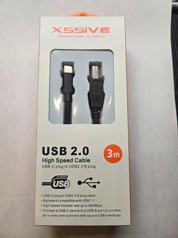 USB C Printer Kabel USB B 2.0 naar USB-C 3 Meter Printkabel beschikbaar voor biedingen