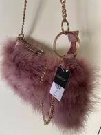 Handtasje veren topshop, Sieraden, Tassen en Uiterlijk, Tassen | Damestassen, Ophalen of Verzenden, Nieuw, Paars, Handtas