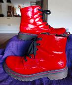 Rieker Rode Lak Boots - Nog Mooi!, Kleding | Dames, Schoenen, Lage of Enkellaarzen, Ophalen of Verzenden, Gedragen, Rood