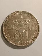Rijksdaalder Wilhelmina 1943, Ophalen of Verzenden, Koningin Wilhelmina, 2½ gulden, Zilver