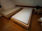 2 ikea bedden met of zonder matras (gratis af te halen), Huis en Inrichting, Slaapkamer | Bedden, Beige, 90 cm, 210 cm, Eenpersoons