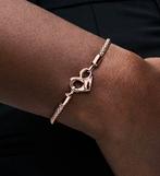 Pandora  Moments studded schakelarmband Verguld rose, Sieraden, Tassen en Uiterlijk, Armbanden, Ophalen of Verzenden, Zo goed als nieuw