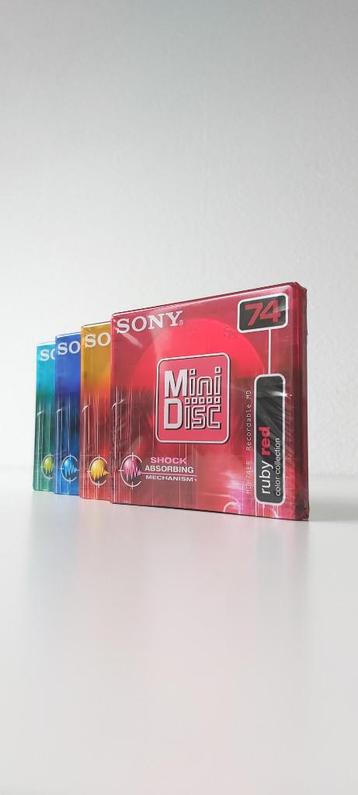 NEW > 4x MiniDisc Sony Color 74 Min beschikbaar voor biedingen