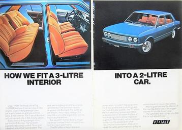 10 vintage advertenties reclames Fiat 131 132 autos 1972-78 beschikbaar voor biedingen