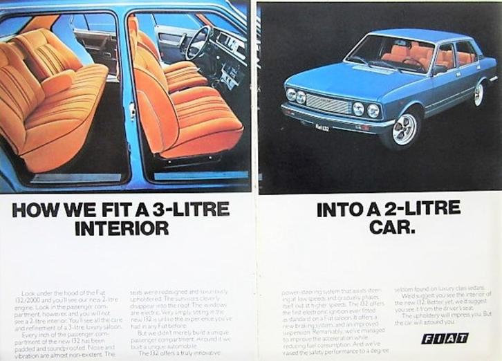 10 vintage advertenties reclames Fiat 131 132 autos 1972-78, Verzamelen, Automerken, Motoren en Formule 1, Gebruikt, Auto's, Ophalen of Verzenden