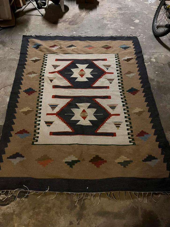 Geweven vloerkleed Navajo Mexicaanse stijl, Huis en Inrichting, Stoffering | Tapijten en Kleden, Zo goed als nieuw, 200 cm of meer