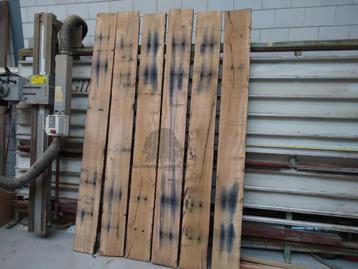 spoorbiels planken, oud eiken planken voor binnen, wandplank beschikbaar voor biedingen
