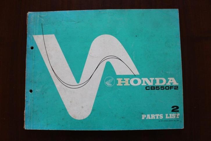 Honda CB550F2 1977 motorcycle parts list CB 550 F2, Motoren, Handleidingen en Instructieboekjes, Honda, Ophalen of Verzenden