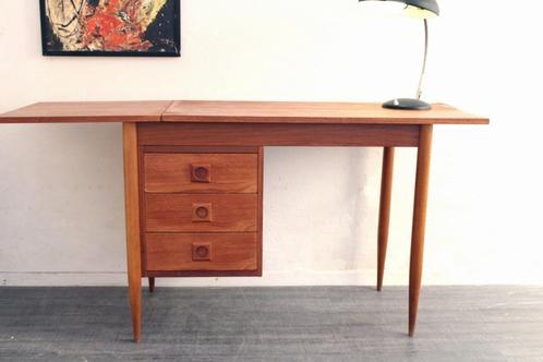 Danish drop leaf desk atrb. Arne Vodder - mid century design, Huis en Inrichting, Bureaus, Gebruikt, Ophalen of Verzenden