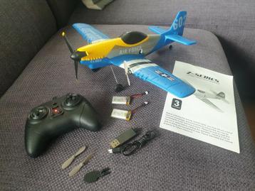 Nieuwe P51D Mustang  KF602 3 Channel rc Plane incl 2 Lipo,s