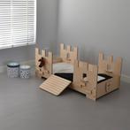 Kasteel bed (Berken Multiplex), Ophalen, 85 tot 100 cm, Nieuw, Lattenbodem