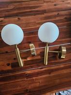 wandlampen messing, Huis en Inrichting, Ophalen, Nieuw, Glas