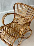 Rohe fauteuil rotan stoel vintage riet armstoel jaren 50, Riet of Rotan, Minder dan 75 cm, Gebruikt, Vintage
