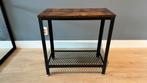 Industriele side table staal & hout, Ophalen, Nieuw, Metaal, 25 tot 50 cm