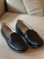 Comfortabele zwarte leren instappers Waldläufer 38,5 / 5.5, Ophalen of Verzenden, Zo goed als nieuw, Zwart, Instappers