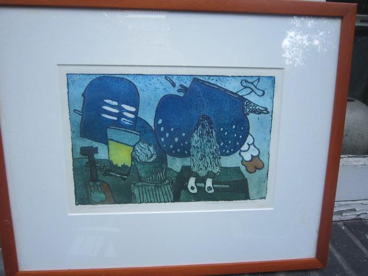 MICHEL VAN OVERBEEKE, 1942, Pracht Genumm. Kleurets, Antiek en Kunst, Kunst | Etsen en Gravures, Ophalen