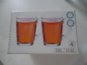 Theeglazen 320ml 4 stuks beschikbaar voor biedingen