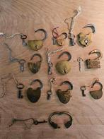 10 Antieke Messing/Geelkoperen Hangsloten, Antiek en Kunst, Ophalen