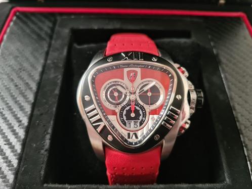 Tonino Lamborghini Spyder 1016 Red / RVS New Old Stock, Sieraden, Tassen en Uiterlijk, Horloges | Heren, Nieuw, Polshorloge, Overige merken