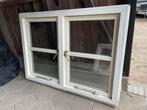Houten Kozijn met dubbel Glas, Doe-het-zelf en Verbouw, Kozijnen en Schuifpuien, Gebruikt, Raamkozijn, Inclusief glas, 75 tot 150 cm