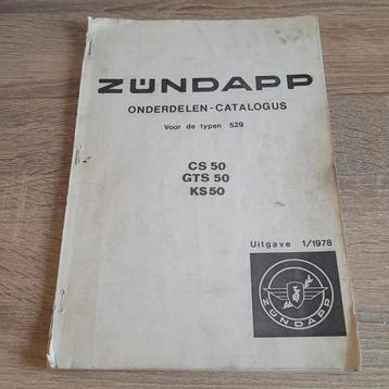 Zundapp 529 NL onderdelenboek 1978  origineel beschikbaar voor biedingen