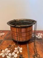 Koper, bloempot, antiek, Antiek en Kunst, Antiek | Koper en Brons, Ophalen of Verzenden, Koper