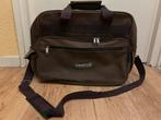Bruin leren (laptop)tas., Ophalen of Verzenden, 17 inch of meer, Gebruikt, Schoudertas