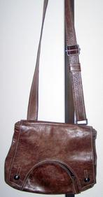 Italy design leren Arcadia damestas bruin. Nwst., Ophalen of Verzenden, Nieuw, Bruin, Schoudertasje