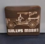 WW2 Magneet Willys Jeep 5x5cm, Ophalen of Verzenden, Overige soorten, Overige gebieden, Overige typen