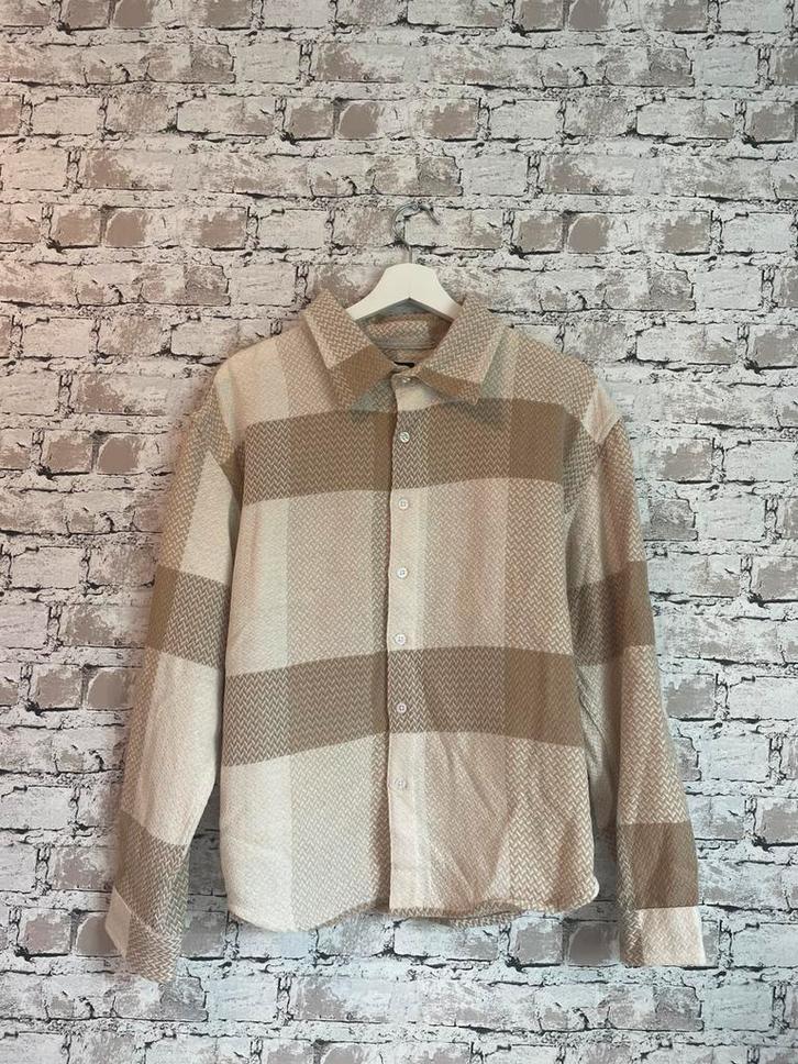 Boohooman overhemd monaco, Kleding | Dames, Blouses en Tunieken, Nieuw, Maat 38/40 (M), Beige, Ophalen of Verzenden