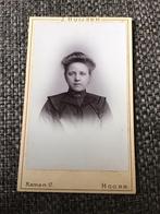 CDV, Vrouw, J.L.T. Huijsen, Hoorn, Carte de Visite 5, Verzamelen, Ophalen of Verzenden, Voor 1940, Gebruikt, Foto