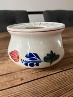 Theelichtje met Bloemmotief (Boerenbont), Overige materialen, Gebruikt, Wit, Ophalen of Verzenden