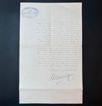 Brief SS over aanstelling tot buitengewoon opzichter (1891), Verzamelen, Spoorwegen en Tramwegen, Ophalen of Verzenden, Gebruikt