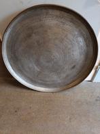 Groot origineel Turks  dienblad met gravures 94 cm, Huis en Inrichting, Ophalen of Verzenden, Gebruikt, Rond, Metaal