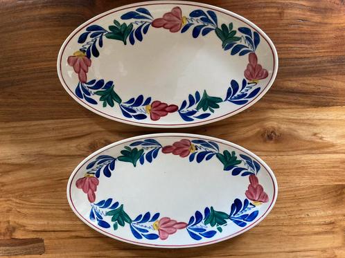 Boerenbont Vleesschalen - Set van 2 - 24 cm Lengte, Huis en Inrichting, Keuken | Servies, Zo goed als nieuw, Schaal of Schalen