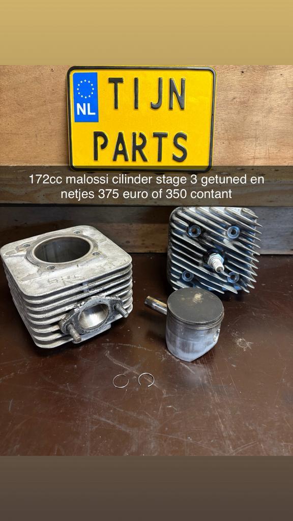 Malossi 172cc stage 3 AC cilinder nieuwstaat, Fietsen en Brommers, Brommeronderdelen | Algemeen, Nieuw, Cilinder, Ophalen of Verzenden