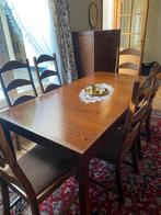 Eikenhouten tafel met 6 stoelen, kan direct opgehaald worden, Ophalen