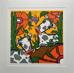 Zeefdruk Caya Wong in passe-partout, Antiek en Kunst, Verzenden