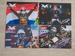 Max Verstappen Gesigneerde Foto's (4x), Verzenden, Zo goed als nieuw, Formule 1