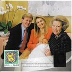 17. Na de geboorte van Amalia met Beatrix en zilveren zegel, Postzegels en Munten, Postzegels | Nederland, Verzenden, Na 1940