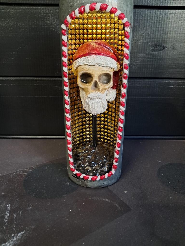 Kerst kruik vintage met skull silly art, Verzamelen, Beelden en Beeldjes, Nieuw, Dier, Ophalen of Verzenden