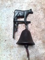 Leuke Bel, Deurbel, Klok Koe, os, rund, zwart gietijzer, Ophalen of Verzenden, Nieuw