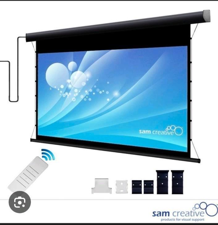 Elektrisch 4k projectiescherm  263x148!, Audio, Tv en Foto, Projectieschermen, Zo goed als nieuw, Ophalen
