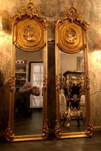 Baroque passpiegel set, Antiek en Kunst, Antiek | Spiegels, Ophalen of Verzenden