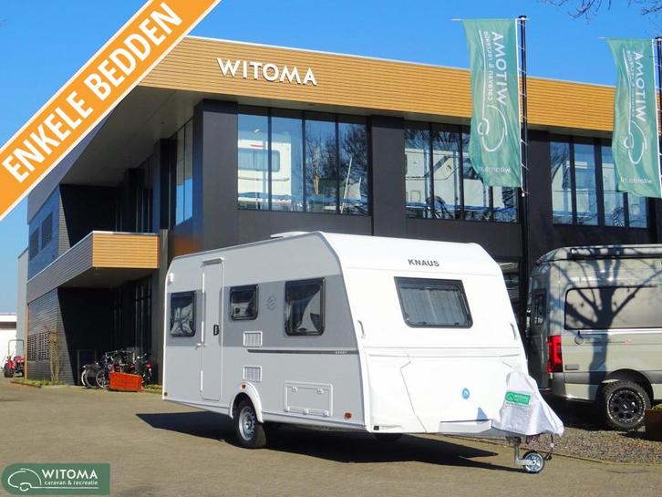 Knaus Sport 460 EU Gratis mover, Caravans en Kamperen, Caravans, Bedrijf, tot en met 4, 1000 - 1250 kg, Standaardzit, Knaus, 2 aparte bedden