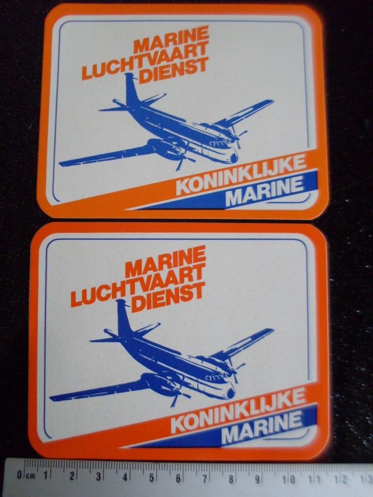 2x sticker koninklijke marine luchtvaart dienst leger army, Verzenden, Zo goed als nieuw, Bedrijf of Vereniging